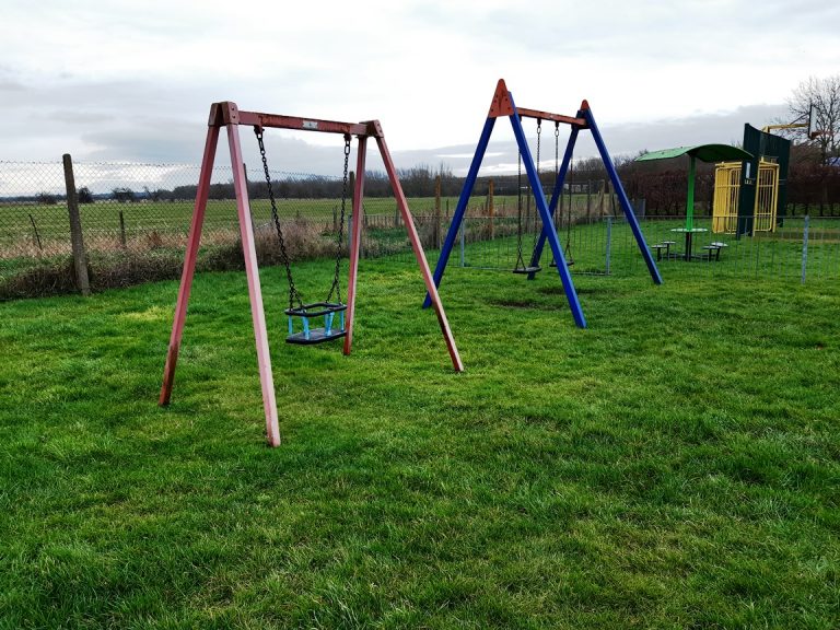 Equipment at Barnstone play area